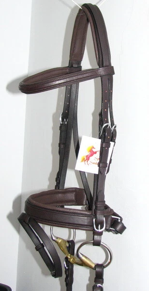 FSS Немецкие Шикарные КВАДРАТНЫЕ ПОДНЯТЫЕ Мягкие Вожжи для Выездки с Шатунами Комфорт - Изображение 1 из 4