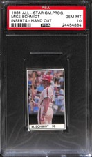 1981 All-Star Game Program Inserts-Hand Cut  Mike Schmidt PSA 10 24454884