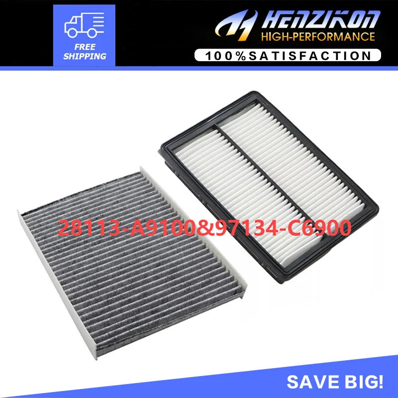 JUEGO COMBINADO FILTRO DE AIRE MOTOR Y CABINA SE ADAPTA 2016-2020 KIA SORENTO VENDEDOR DE EE. UU. NUEVO Foto 1 de 4