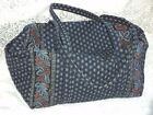 Vera Bradley Classic Navy Large Duffel Bag Rare Floral Multi-Color Cotton $77