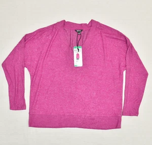 NEW Buffalo David Bitton V Neck Sweater Polyester Pink Size XL Super Cozy - Picture 1 of 8