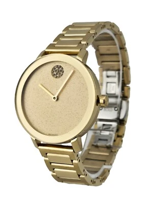 Movado Bold Evolution Gold Glitter Dial Stainless Steel Women's Watch - 3600733 - Image 1 of 4
