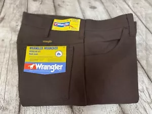 Wrangler Mens Wrancher Western Dress Jean Pant 31x33 Brown USA Reg Fit Boot - Picture 1 of 7