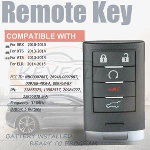 for Cadillac XTS ATS SRX 2010 2011 2012 2013 2014 2015 Remote key fob NBG009768T - Picture 1 of 7