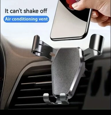 Junsun 360° Rotating Stand Car Mobile Phone Holder Air Vent - Grey - Image 1 of 4