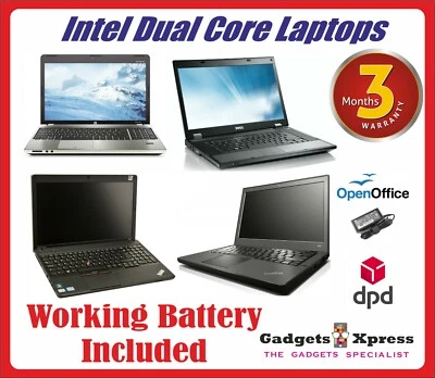 CHEAP Laptop Windows10 Dual Core Office Warranty Wireless 4GB RAM 120GB HDD - Image 1 of 4