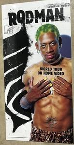 Vintage Rodman MTV Promo Poster 1997 RARE CHICAGO BULLS PISTONS 12x24 MINT - Picture 1 of 3
