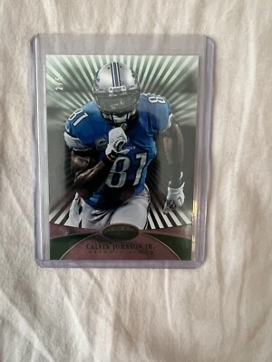 2013 Certified Mirror Green /5  Calvin Johnson Jr #80 HOF - Image 1 of 2