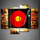 Wall Art Record In Red And Buttons Of Studio Prints Canvas Music Picture Photo