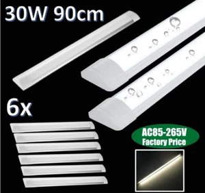 Lámpara de bañera LED 6x 90 cm lámpara de habitación húmeda lámpara de techo taller sótano tubo - Imagen 1 de 12