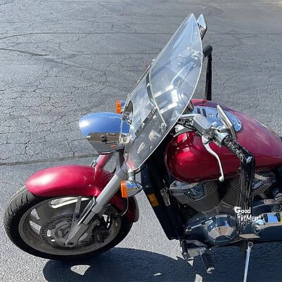 18"x16" Large Clear Windshield Motorcycle For Honda VTX1800C1 C2 C3 F3 1" 7/8" - Image 1 of 4