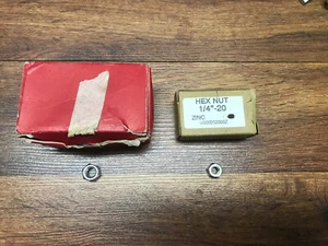 Lot Of 140 Zinc Coated Steel Hex Nuts, 1/4-20 And 5/16-18 - Picture 1 of 5