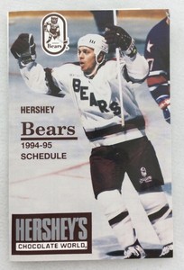 AHL 1994-95 Hershey Bears Hockey Pocket Schedule