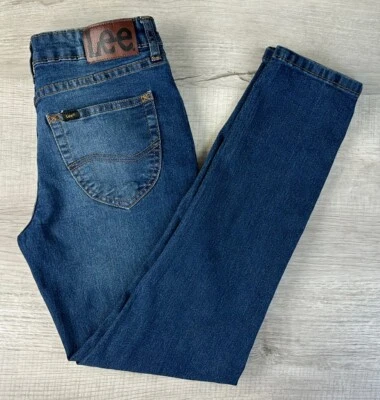 Pantalones de mezclilla Lee ajustados de pierna recta azules niñas jóvenes 12 (27X27 real) Foto 1 de 4
