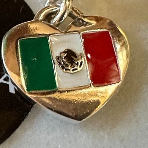 Authentic Pandora, Mexico Flag Country Travel Destination Dangle - Picture 1 of 5