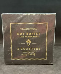 Guy Buffet Les Garcons Coasters Set Waiters Servers Williams Sonoma NEW SEALED - Picture 1 of 4