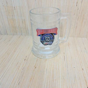 1996 NASCAR 50th Anniversary Glass Mug Cup Fine Pewter Clean - Picture 1 of 8