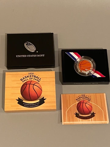 2020 Basketball Hall of Fame Commemorative Colorized Clad Half Dollar Cover