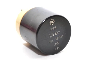 Vintage wtykowy kwarc firmy QK typ K1514 do historycznej technologii radiowej, 134 kHz, NOS - Zdjęcie 1 z 8
