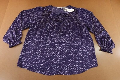 Blusa Collective Concepts Mujer Talla 1X Azul Estampada Satén Manga Larga Nueva con Etiquetas Foto 1 de 4