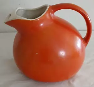 Brocca in ceramica bulbo arancione 7,25" vintage - Foto 1 di 23