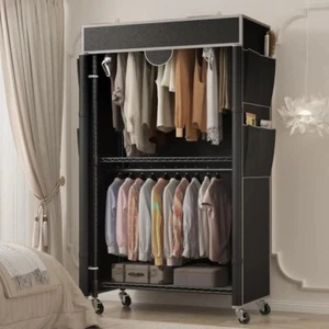 Schwerlast Faltschrank Kleiderschrank Kleiderständer auf Rollen mit Schutzhülle - Bild 1 von 24