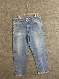 Vintage Carhartt Mens Tapered Jeans Size 40 Blue Medium Wash Made In USA Cotton - Picture 1 of 15
