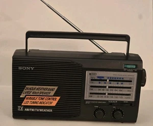 Vtg Sony Model ICF-24 Portable Radio FM/AM/TV/Weather Tested Works Great - Picture 1 of 8