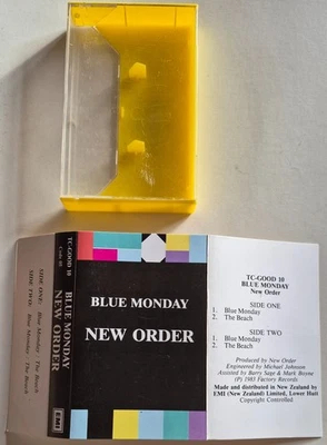 NEW ORDER BLUE MONDAY 1983 CASSETTE CASE & INSERT ONLY  NEW ZEALAND RELEASE - Image 1 of 3