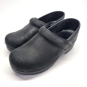 Dansko Professional Wide Clog EU 38W US 7.5 Oiled Leather Black 299020202 - Picture 1 of 10