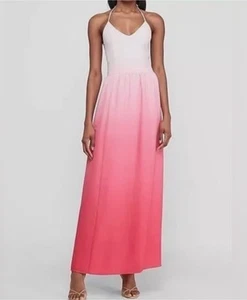 NWT Express Medium Pink Ombre Halter Evening Dress - Picture 1 of 7