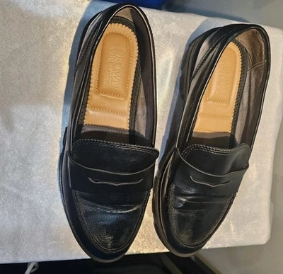 Zapatos mocasín Crown vintage negros Foto 1 de 4