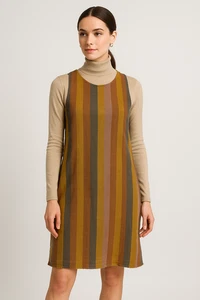 Garnet Hill 100% Linen Striped Sleeveless Shift Dress Women’s Sz 4 - Picture 1 of 13