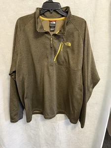 Chaqueta Pullover The North Face Para Hombre Verde 1/4 Cremallera Bolsillo con Cremallera Talla XXL - Imagen 1 de 8