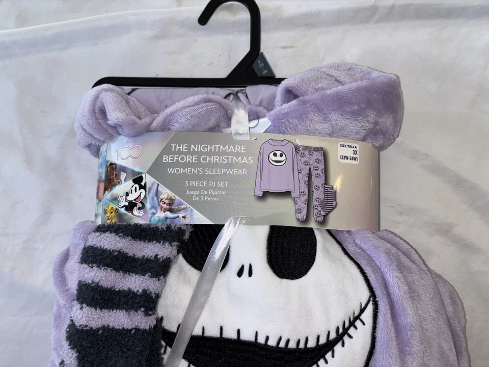 Disney Nightmare Before Christmas Women’s Sleepwear 3 Piece Set Sz 3X