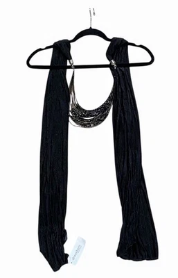 Dressbarn-Multi- Stranded 围巾项链-颜色:黑色-尺寸:全新!! — 第 1/4 张图片