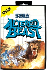 "ALTERED BEAST" SEGA MASTER SYSTEM MEGA CARTUCHO JUEGO COMPLETO EN CAJA DE PESTAÑAS COLGANTES - Imagen 1 de 3