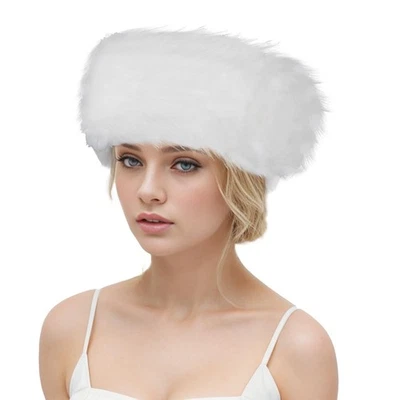 Women's Faux Fur Headband with Elastic Fuzzy Winter Ear Warmer Furry Earmuff - Image 1 of 4
