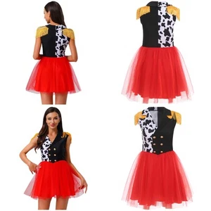 Damen Kleid Nussknacker Outfits Halloween Kostüm Tutu Tanzkostüme Zirkus Clown - Picture 1 of 27