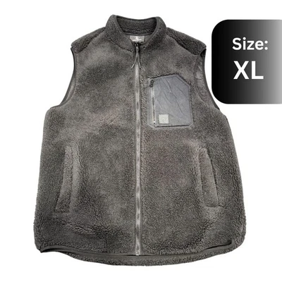 Volcom Muzzer Fuzzar Sleeveless Fleece Vest Wintermoss Full Zip - Image 1 of 4