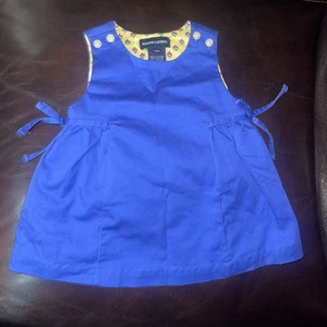 Ralph Lauren Polo Azul Real Vestido Forrado Bebé Niñas Sin Mangas Mono 9 M - Imagen 1 de 6