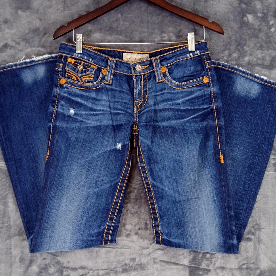 Pantalones de mezclilla Big Star LIV para mujer Bootcut azul 28L hechos en EE. UU. elásticos desgastados Foto 1 de 4