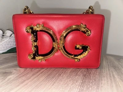 Dolce & Gabbana Dg Girls Bag Shoulder Leather Bag Red - Image 1 of 4
