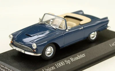 Auto Union 1000 SP Cabriolet Anno 1961-1965, Capriblau, Minichamps In Scala 1:43 - Immagine 1 di 4
