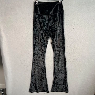 Splits59 Mujer Talla Mediana Negro Terciopelo Acampanado Leggings Pantalones Foto 1 de 4