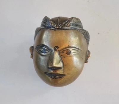Antiga caixa de bronze chinesa tibetana mongol - Imagem 1 de 4