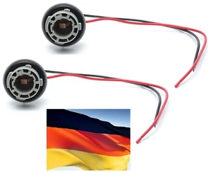 Flosser Pigtail Wire 6445 Female Socket BAU15S Two Harness Rear Turn Signal Fit - Picture 1 of 6