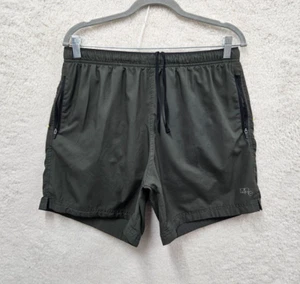 H M Move Men Short Medium Green 100% Polyester Drawstring High Rise Casual Fit - Picture 1 of 18