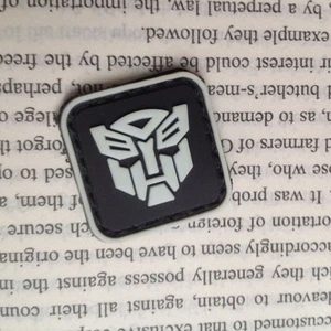 2 PCS MINI Robot fighter Autobots 3D PVC BADGE PATCH GLOW IN DARK - Picture 1 of 4