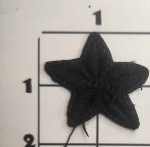 Black Star Patch Embroidered Sew On Uniform Costume Upcycle - Picture 1 of 1